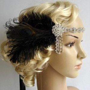 Beautiful Feather & Rhinestone Crystal Headband
